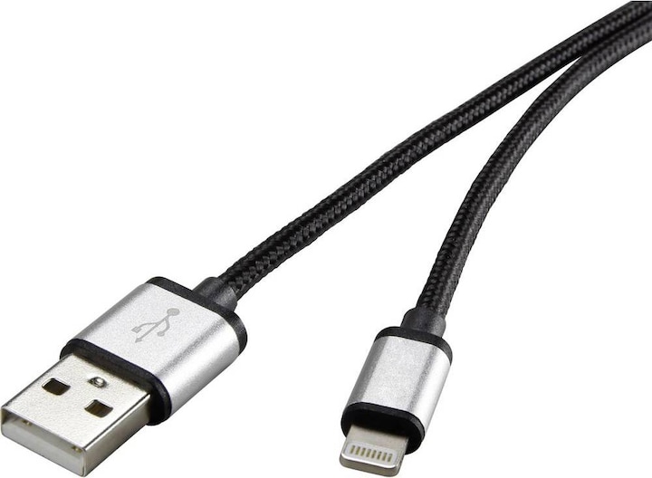 Renkforce Apple Lightning Anschlusskabel für Apple iPod/iPad/iPhone 3 m (3 m, USB 2.0)