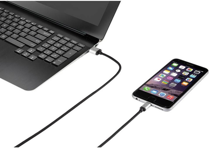 Produktbild Renkforce Apple Lightning Anschlusskabel für Apple iPod/iPad/iPhone 3 m (3 m, USB 2.0)