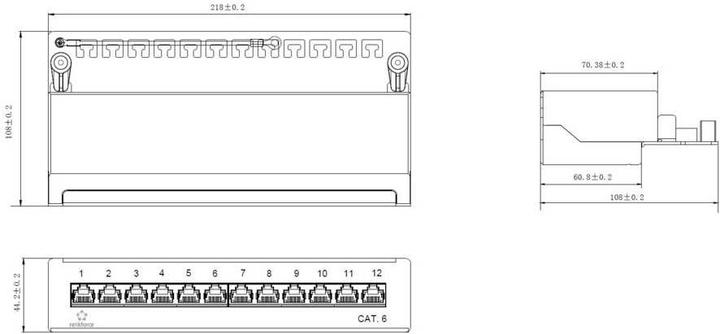 Produktbild Renkforce 12 Port Patchbox CAT 6