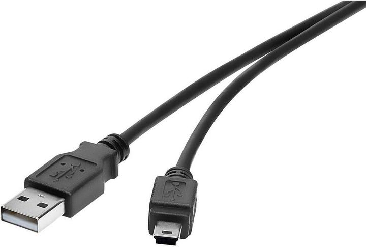Actual product image Renkforce USB 2 connection cable A/Mini B 30 cm (0.30 m, USB 2.0, 2.50 W)