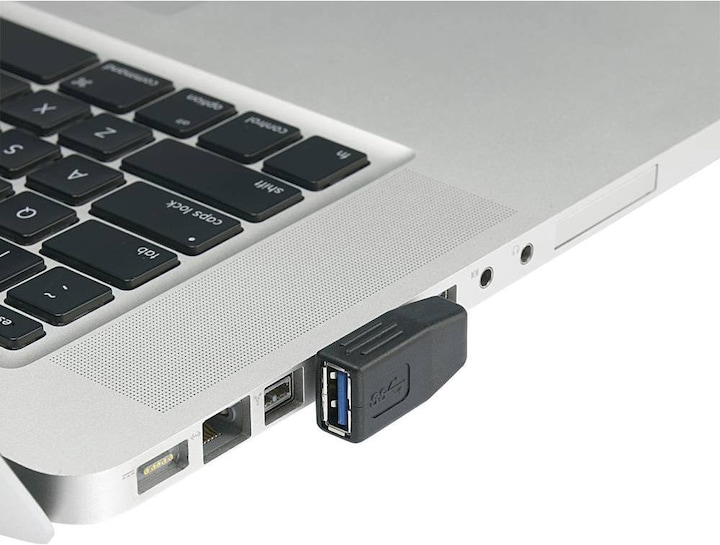 Renkforce USB 3 adapter A male to A female angled 90° sideways to the left (USB 3.0)