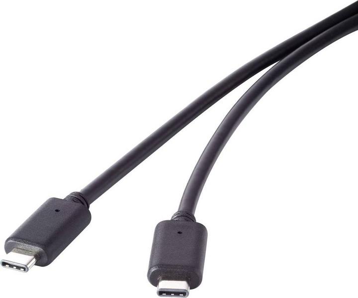 Actual product image Renkforce USB 3.1 Gen 2 connection cable (1x USB-C™ plug (0.50 m, USB 3.2 Gen 2, 100 W)