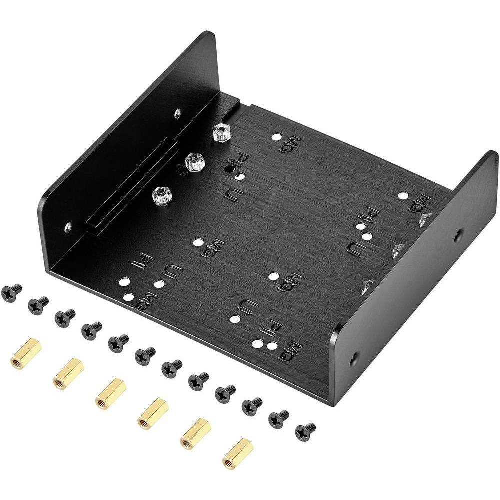 Thumbnail - Renkforce Raspberry Pi Hutschinen-Halterung, Entwicklungsboard Zubehör, Schwarz