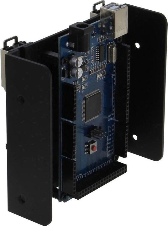 Actual product image Renkforce DIN Rail Mount Suitable for: Raspberry Pi, Arduino, Banana Pi for DIN rail mounting Black