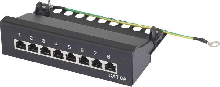 Renkforce 8 port network patchbox 25.4 cm (10") CAT 6a 1 U