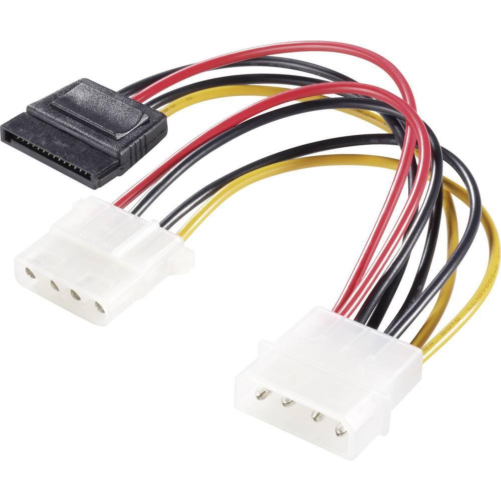 Renkforce IDE zu SATA+IDE Strom-Adapterkabel 15 cm, Interne Kabel (PC)