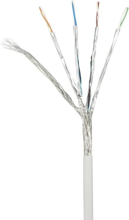 Productafbeelding Renkforce RJ45 netwerkaansluitkabel CAT 6a S/FTP 5 m grijs met vergrendelbare neusbescherming, vlamvertragend (S/FTP, CAT6a, 5 m)