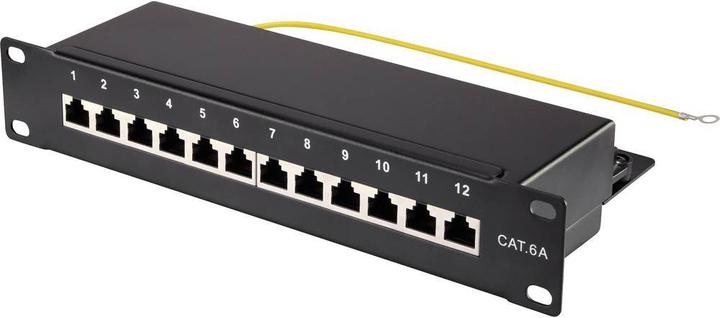 Actual product image Renkforce 12 port network patch panel 25.4 cm (10") CAT 6a 1 U
