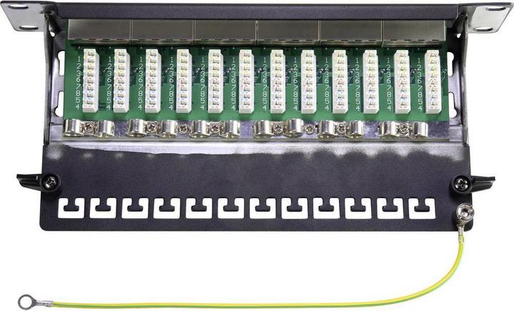 Actual product image Renkforce 12 port network patch panel 25.4 cm (10") CAT 6a 1 U