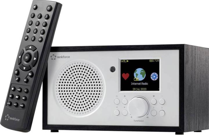 Produktbild Renkforce Internet Radio Bluetooth, AUX, WLAN, DLNA-fähig, tragbar mit Akku (Internetradio, Bluetooth, WLAN)