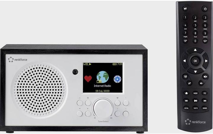 Produktbild Renkforce Internet Radio Bluetooth, AUX, WLAN, DLNA-fähig, tragbar mit Akku (Internetradio, Bluetooth, WLAN)