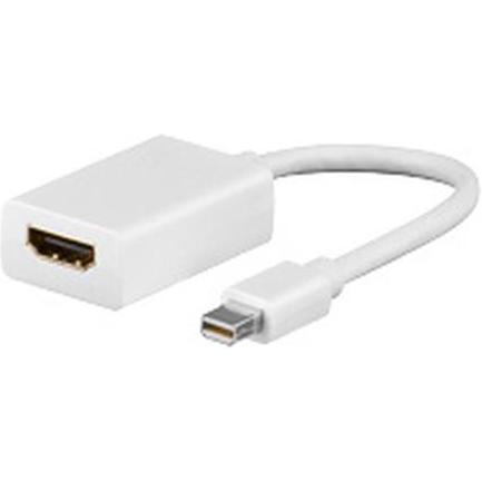 LogiLink Goobay A 346 Mini DP HDMI Bianco (Mini DP, 10 cm), Adattatore dati + video, Bianco