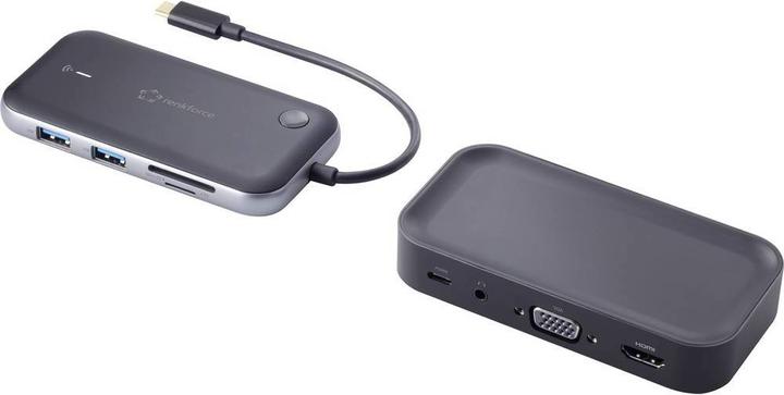 Image du produit Renkforce Hub USB-C pour le transfert d'images sans fil (USB-C, 2 Ports)