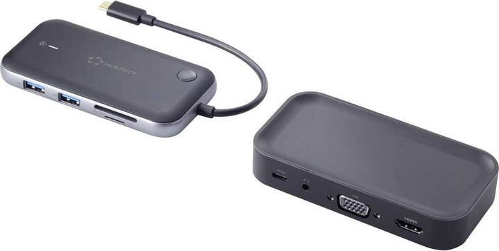 Actual product image Renkforce USB-C hub for wireless image transmission (USB-C, 2 Ports)