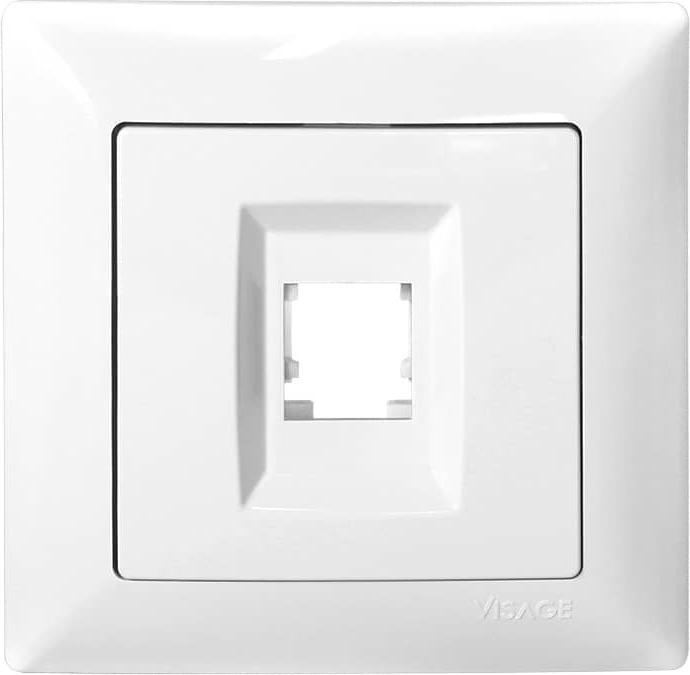 Produktbild Gunsan Visage Datenbuchse 1-fach Rahmen Weiss