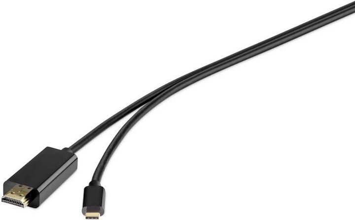 Actual product image Renkforce USB-C to HDMI connection cable 1.8 m (1.80 m, HDMI)