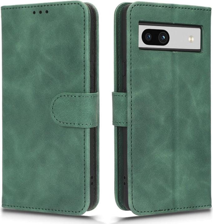 Cover-Discount Google Pixel 7a - Leder Etui Hülle grün (Google Pixel 7a)