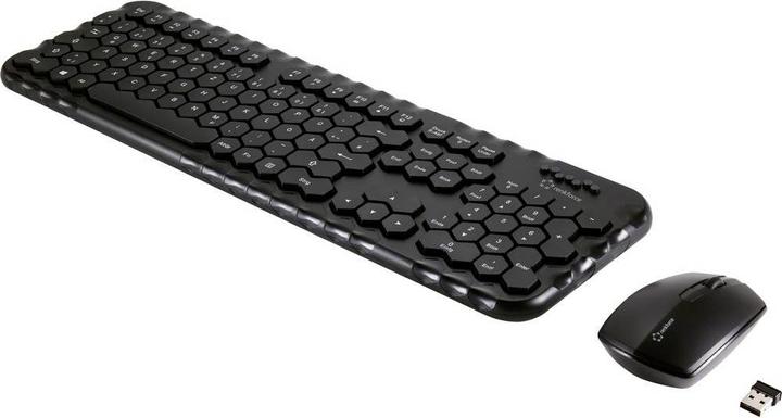 Produktbild Renkforce RF-KMC-500 Kabelloses Tastatur- und Maus-Set 2.4 GHz (DE, Kabellos)