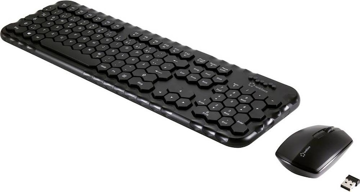 Produktbild Renkforce RF-KMC-500 Kabelloses Tastatur- und Maus-Set 2.4 GHz (DE, Kabellos)