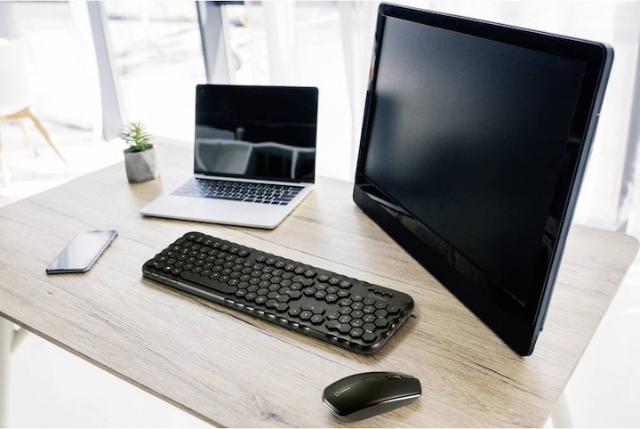 Produktbild Renkforce RF-KMC-500 Kabelloses Tastatur- und Maus-Set 2.4 GHz (DE, Kabellos)