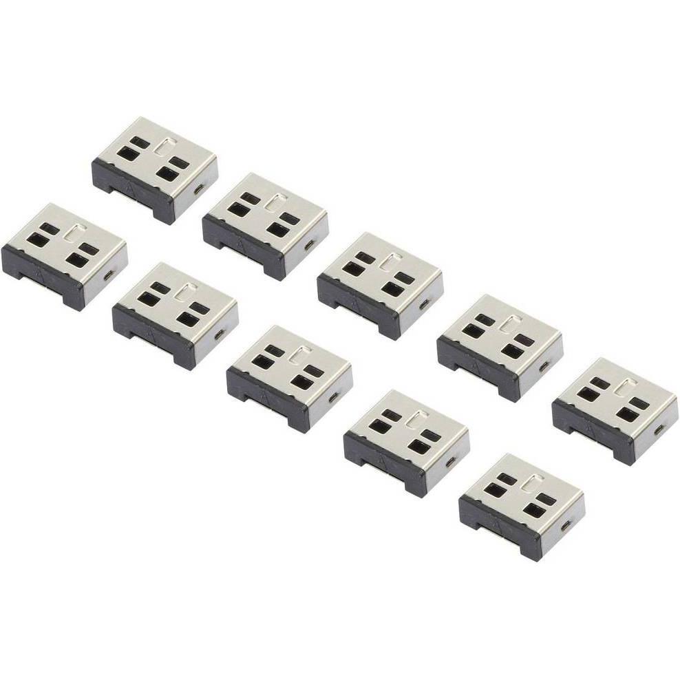 Thumbnail - Renkforce 10x USB-Einsätze für USB-Portblocker, Notebook Security, Grau