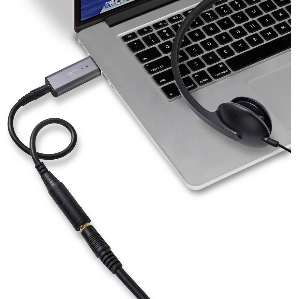 Thumbnail - Renkforce USB Bridge USB Kopfhörer DAC USB Audio DAC 24-bit/96kHz, Kopfhörerverstärker, Grau