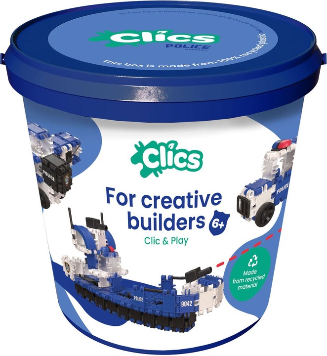 Actual product image Clics Police bricks in a bucket