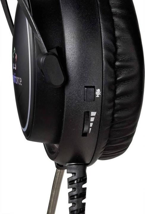 Produktbild Renkforce Gaming Headset USB schnurgebunden 7.1 Surround Over Ear Black, mit LED (Kabelgebunden)