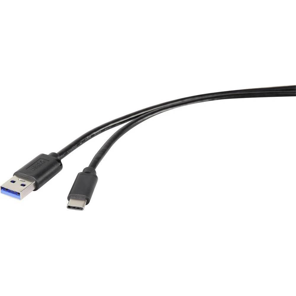 Renkforce USB 3.1 (Gen 1) Anschlusskabel A/USB-C 3 m (3 m, USB 3.2 Gen 1), USB Kabel