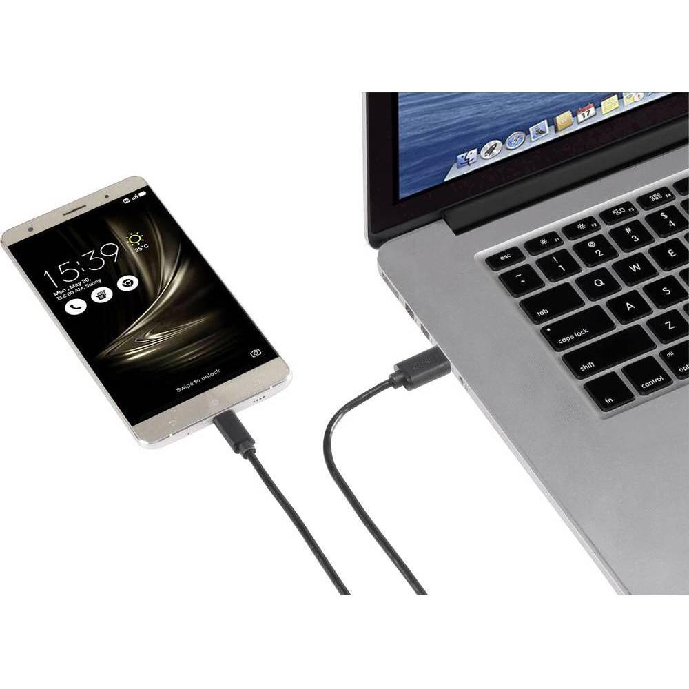 Thumbnail - Renkforce USB 3.1 (Gen 1) Anschlusskabel A/USB-C 3 m (3 m, USB 3.2 Gen 1), USB Kabel