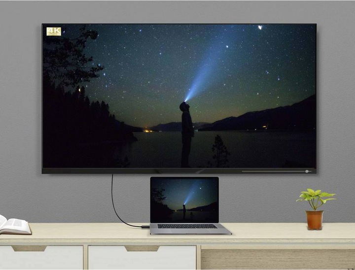 Produktbild Renkforce DisplayPort auf HDMI Anschlusskabel 1 m (1 m, HDMI, DisplayPort)