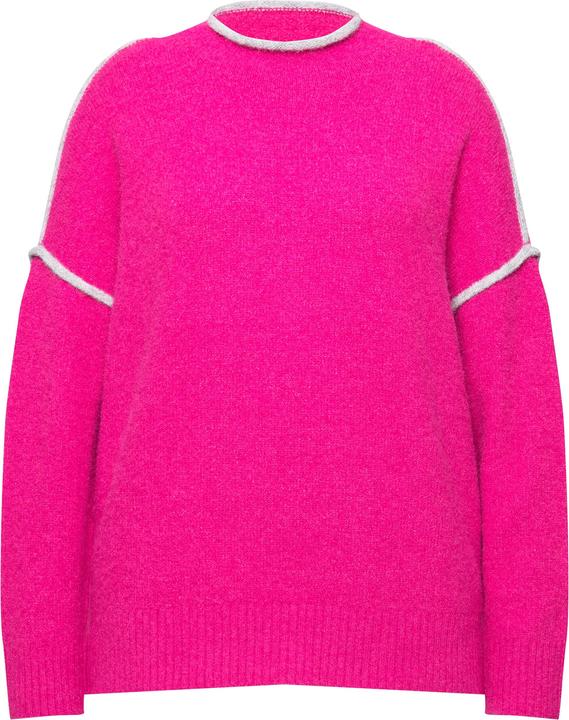 Immagine prodotto Ulla Popken Maglione a righe dal taglio oversize con maniche lunghe e collo alto (46, 48)