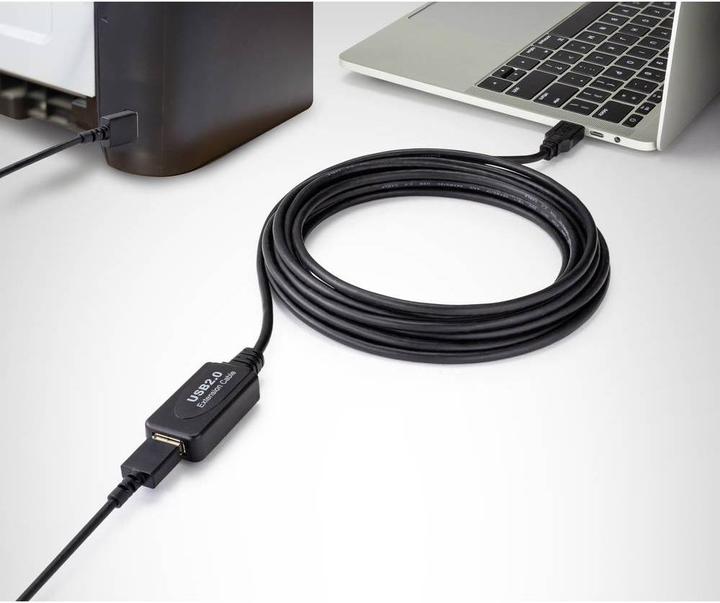 Produktbild Renkforce USB 2 aktives Verlängerungskabel (10 m, USB 2.0, 0.50 W)