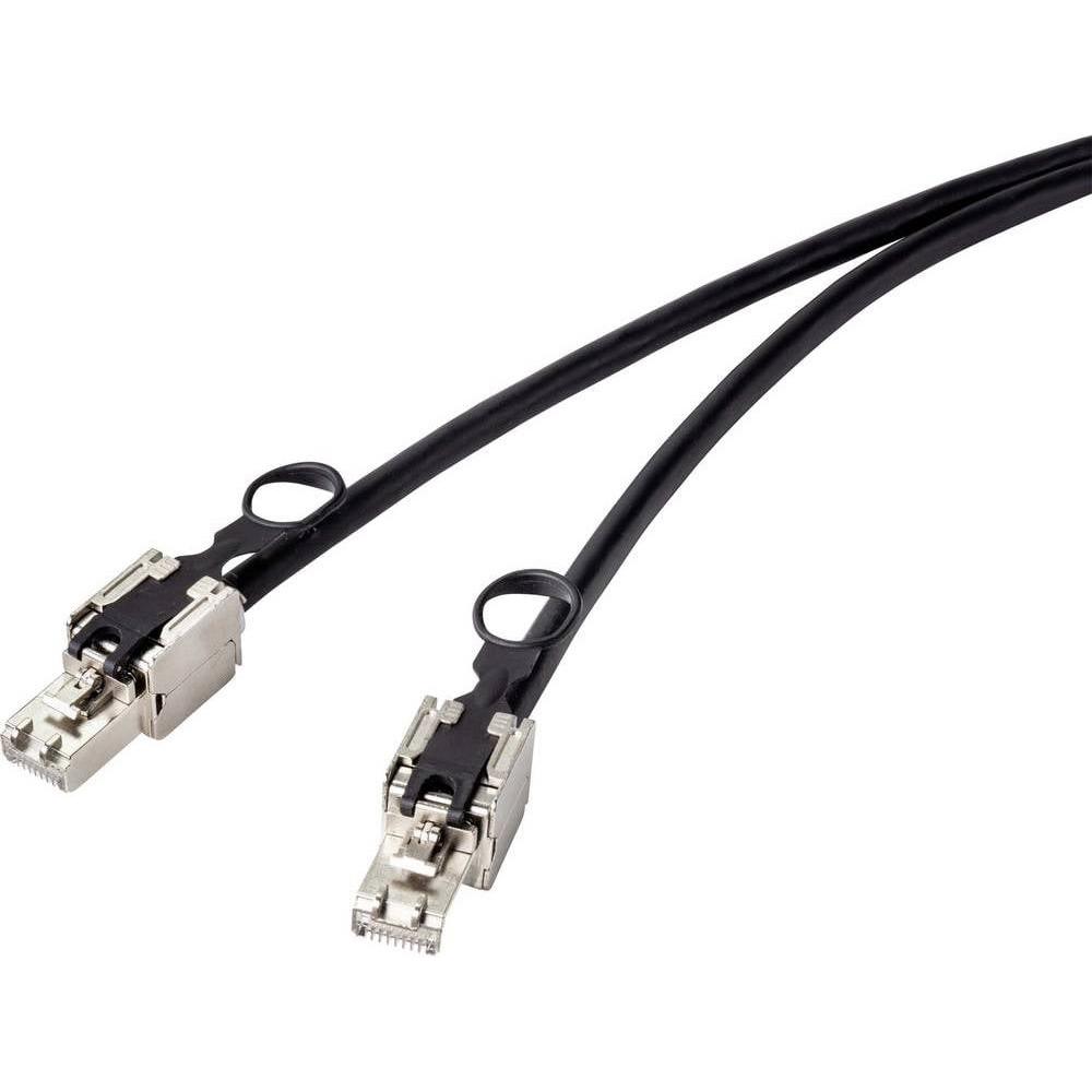 Renkforce RJ45 Netzwerk Anschlusskabel CAT 6a S/FTP LSZH 15 m mit Zugring (S/FTP, CAT6a, 15 m), Netzwerkkabel