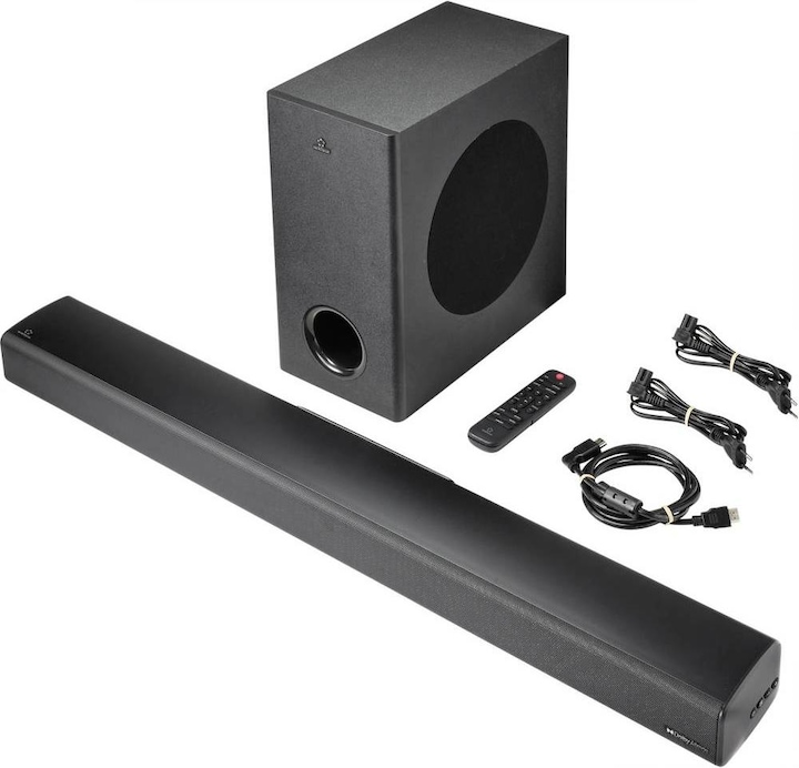 Produktbild Renkforce 2.1 Soundbar mit Funk-Subwoofer (120 W, 2.1 Kanal)