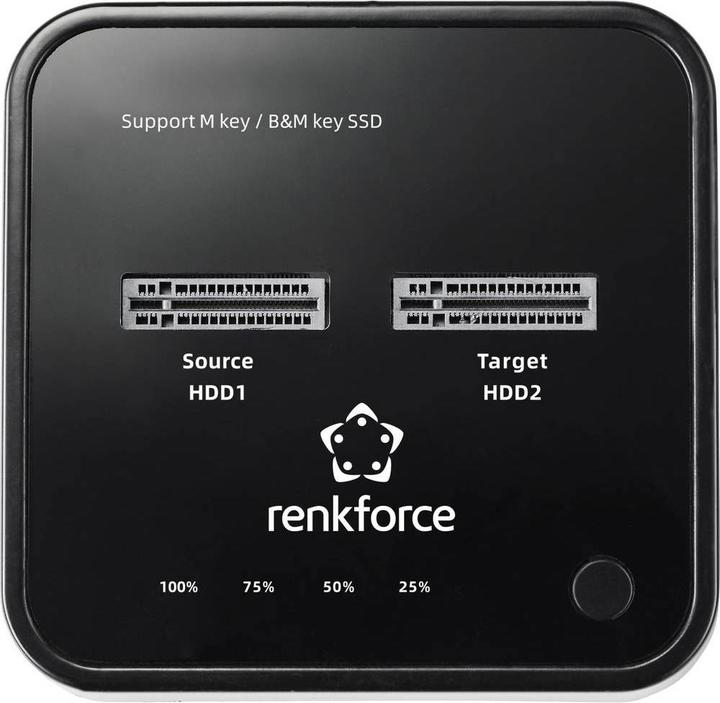 Immagine prodotto Renkforce Docking station USB3.2 Gen2 NVMe M.2 SSD con funzione di clonazione (M.2 (PCIe))