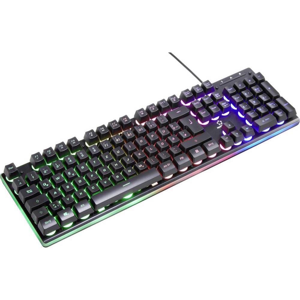 Thumbnail - Renkforce kabelgebundene USB-Gaming-Tastatur (DE, Kabelgebunden), Tastatur, Schwarz