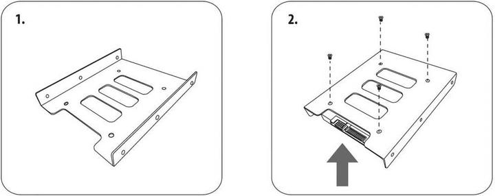 Produktbild Renkforce 6.35 cm (2.5”³) SSD Festplatten-Einbaurahmen, Metall