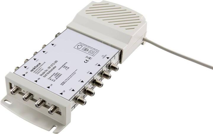 Image du produit Renkforce RF-STS-380 SAT Multischalter Eingänge (Multischalter) : 5 (4 SAT/1 terrestre) Teilnehmer-Anzahl : 8 (Multi commutateur)