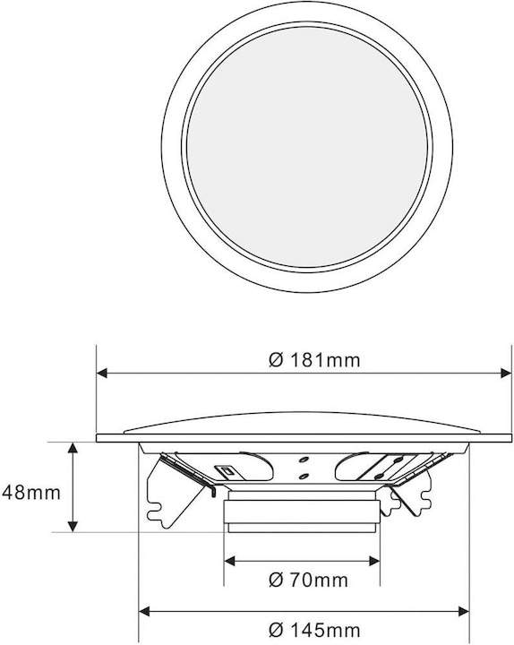 Image du produit Renkforce Haut-parleur encastré au plafond ELA (1 pièce)