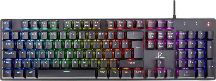 Actual product image Renkforce Mechanical USB gaming keyboard with RGB lighting (DE, Cable)
