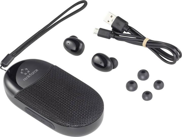 Produktbild Renkforce 2-in-1 True Wireless Kopfhörer und Lautsprecher (ANC, 4 h, Kabelgebunden)