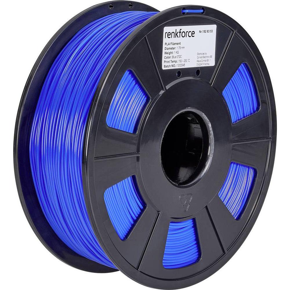 Renkforce Filament PLA (PLA, 2.85 mm, 1000 g, Blau), 3D Filament, Blau