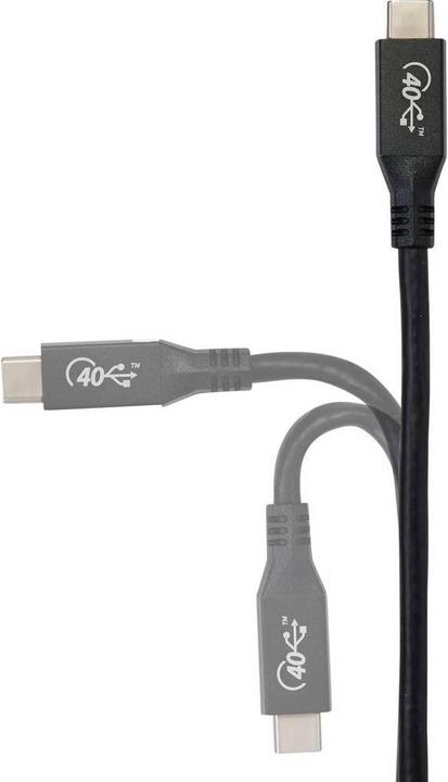Actual product image Renkforce USB4 USB-C to USB-C 8K 60 Hz 40 Gbps Cable, 0.8 M (0.80 m, USB 4.0, 100 W)
