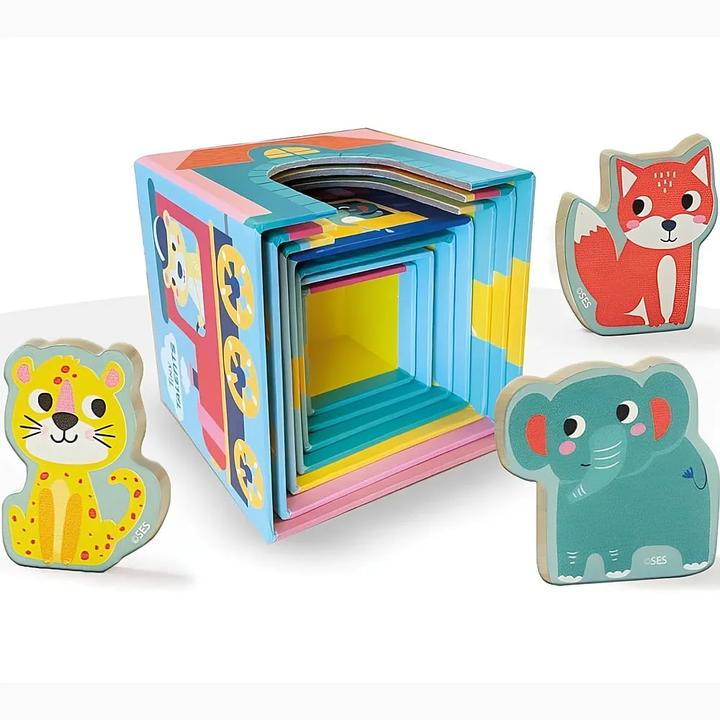Produktbild Ses Tiny Talents Stacking Blocks Tower mit Tierfiguren