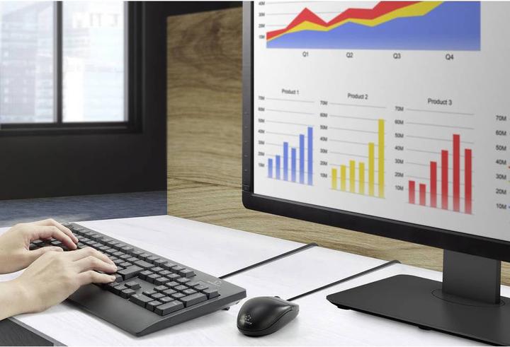 Produktbild Renkforce Abwaschbare Tastatur- und Mauskombination (Deutsches Tasten-Layout) (Deutschland, Kabelgebunden)