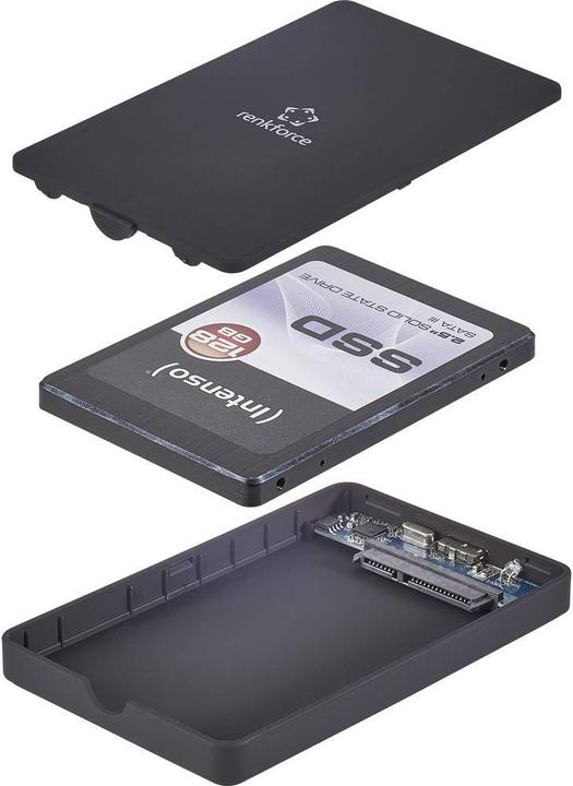 Immagine prodotto Renkforce 6,35 cm (2,5"³) Custodia per disco rigido SATA in gomma USB 3 (2.5")