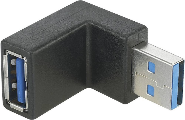 Actual product image Renkforce USB 3 adapter A male to A female angled 90° downwards (USB 3.0)