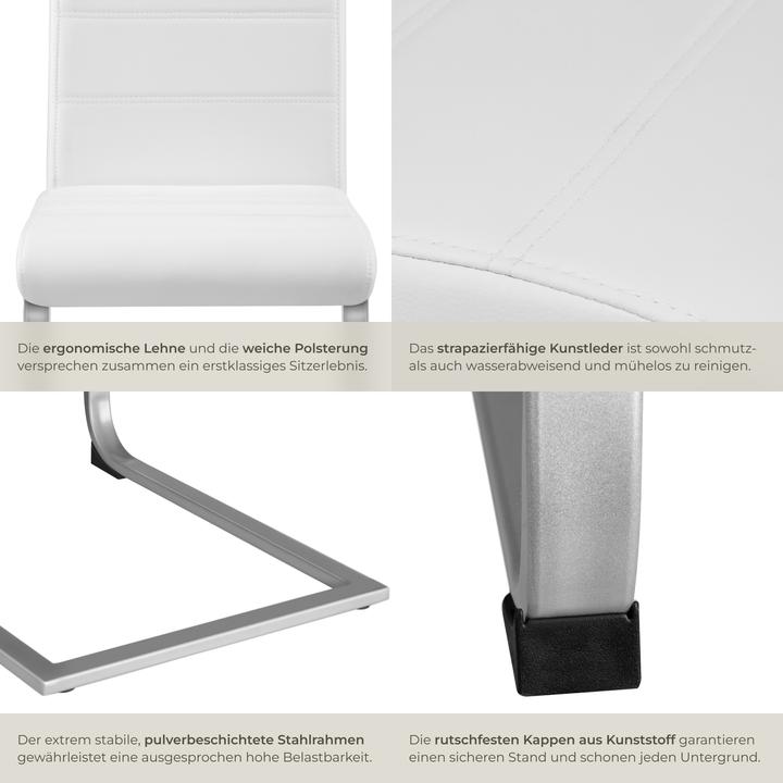 Immagine prodotto tectake 8 Esszimmerstühle Schwingstühle