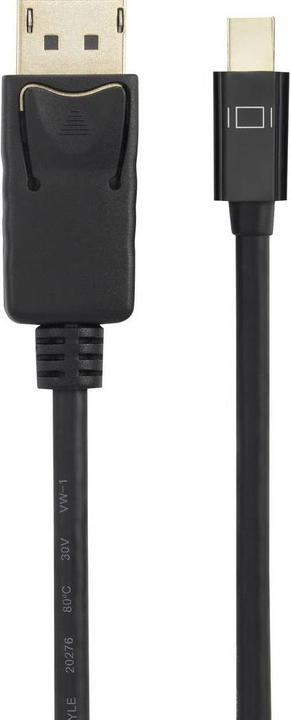 Produktbild Renkforce Mini-DisplayPort auf DisplayPort Anschlusskabel 1 m (1 m, DisplayPort, 1.2)